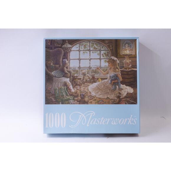 Sealed Unused Girl Playing with Teddy Bears, Jigsaw Puzzle, Masterworks, - Picture 1 of 3